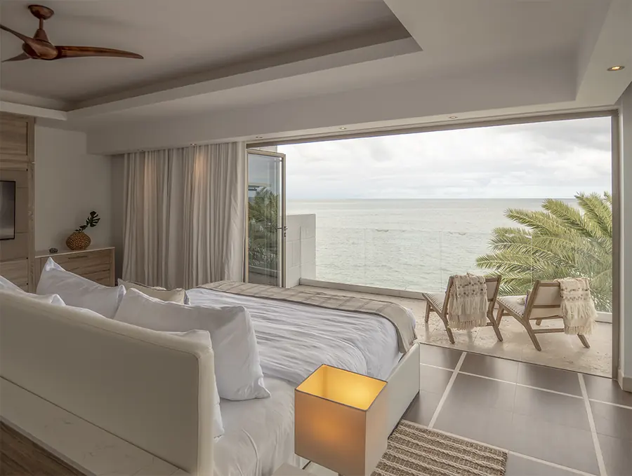 Villa terrace overlooking the sea